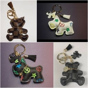 Checkered Bears and Floral Dog Bag Charms